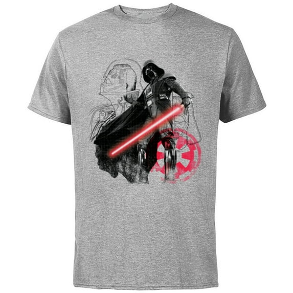 Star Wars Darth Vader Blueprint of a Sith Lord - Short Sleeve Cotton T-Shirt for Adults - Customized-Athletic Heather