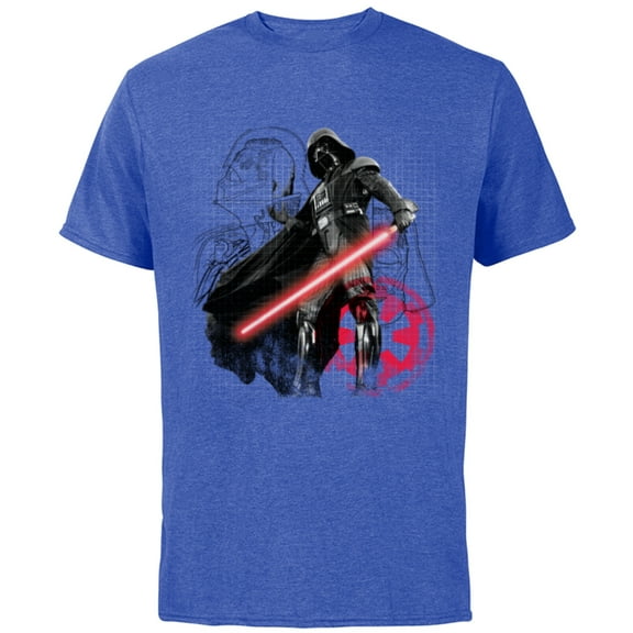 Star Wars Darth Vader Blueprint of a Sith Lord - Short Sleeve Cotton T-Shirt for Adults - Customized-Royal Heather