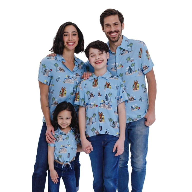 Star Wars Darth Vader Boba Fett Stormtrooper Little Boys Matching Family Hawaiian Button Down Shirt Toddler to Big Kid