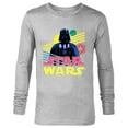 thumbnail image 1 of Star Wars Darth Vader Bold Graphic Retro Eighties ‘80s Vibe - Long Sleeve T-Shirt for Men - Customized-Athletic Heather, 1 of 5