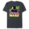 thumbnail image 1 of Star Wars Darth Vader Bold Graphic Retro Eighties ‘80s Vibe - Short Sleeve Blended T-Shirt for Adults - Customized-Navy Heather, 1 of 5