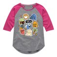 thumbnail image 1 of Star Wars - Darth Vader, C3 po, R2D2 Summer - Toddler And Youth Girls Shirt Tail Raglan, 1 of 5