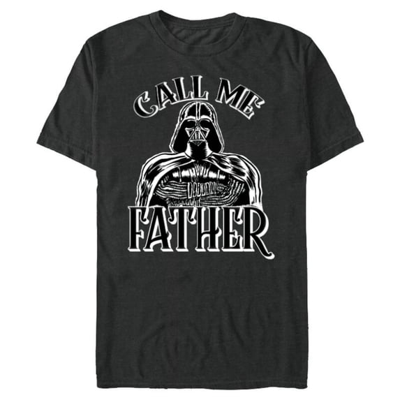 Star Wars Darth Vader Call Me Father Father's Day - Short Sleeve Blended T-Shirt for Adults - Customized-Dark Heather