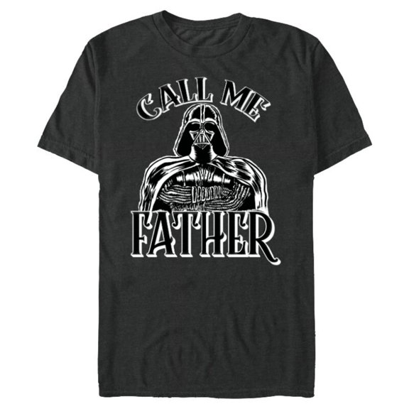 Star Wars Darth Vader Call Me Father Father's Day - Short Sleeve Blended T-Shirt for Adults - Customized-Dark Heather
