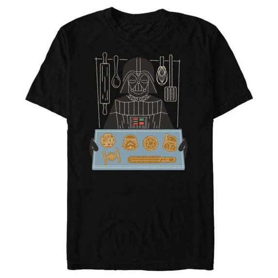 Star Wars Darth Vader Christmas Cookies Holiday - Short Sleeve Blended T-Shirt for Adults - Customized-Black