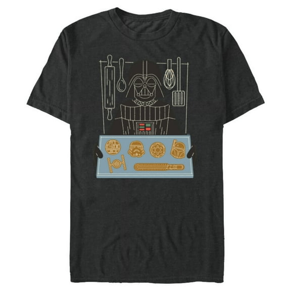 Star Wars Darth Vader Christmas Cookies Holiday - Short Sleeve Blended T-Shirt for Adults - Customized-Dark Heather