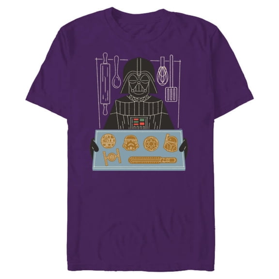 Star Wars Darth Vader Christmas Cookies Holiday - Short Sleeve Blended T-Shirt for Adults - Customized-Purple