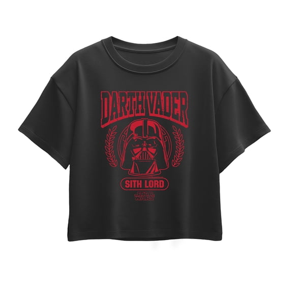 Star Wars - Darth Vader Collegiate Girls' Short Sleeve Boxy Graphic T-Shirt