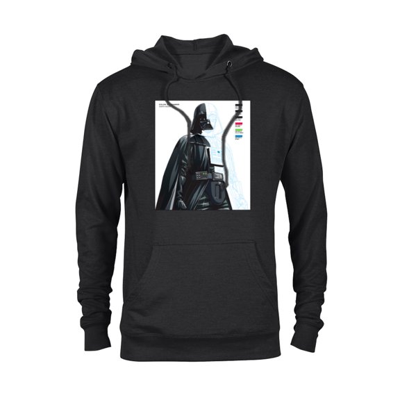 Star Wars Darth Vader Color by Numbers Sketch - Pullover Hoodie for Adults - Customized-Black