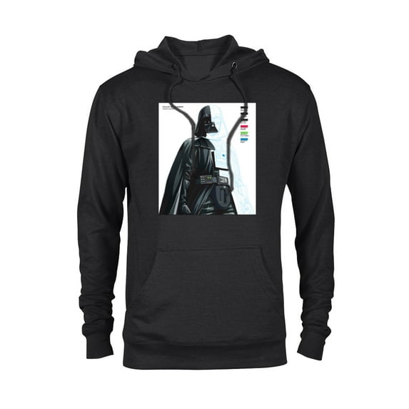 Star Wars Darth Vader Color by Numbers Sketch - Pullover Hoodie for Adults - Customized-Black