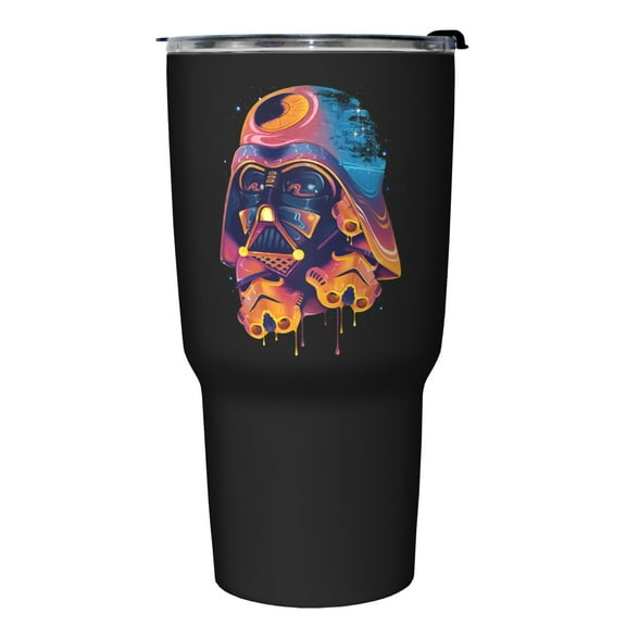 Star Wars Darth Vader Colorful Paint Stainless Steel Tumbler w/Lid Black 27 oz.