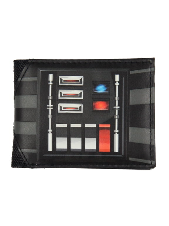 Wallet Darth Vader Wallet Costume Chest Plate Mens Bifold Wallet with Imperial Metal Logo