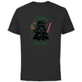 thumbnail image 1 of Star Wars Darth Vader Cute Christmas Holiday Merry Sith-mas - Short Sleeve Cotton T-Shirt for Adults - Customized-Black, 1 of 5