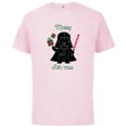 thumbnail image 1 of Star Wars Darth Vader Cute Christmas Holiday Merry Sith-mas - Short Sleeve Cotton T-Shirt for Adults - Customized-Soft Pink, 1 of 5