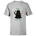 thumbnail image 1 of Star Wars Darth Vader Cute Christmas Holiday Merry Sith-mas - Short Sleeve T-Shirt for Kids - Customized-Athletic Heather, 1 of 5