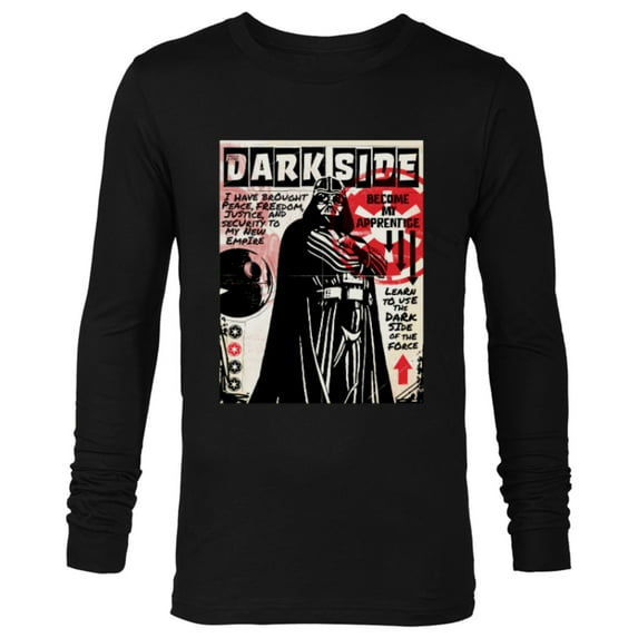 Star Wars Darth Vader Dark Side Apprentice Recruiting Poster - Long Sleeve T-Shirt for Men - Customized-Black