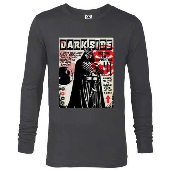 Star Wars Darth Vader Dark Side Apprentice Recruiting Poster - Long Sleeve T-Shirt for Men - Customized-Charcoal Heather