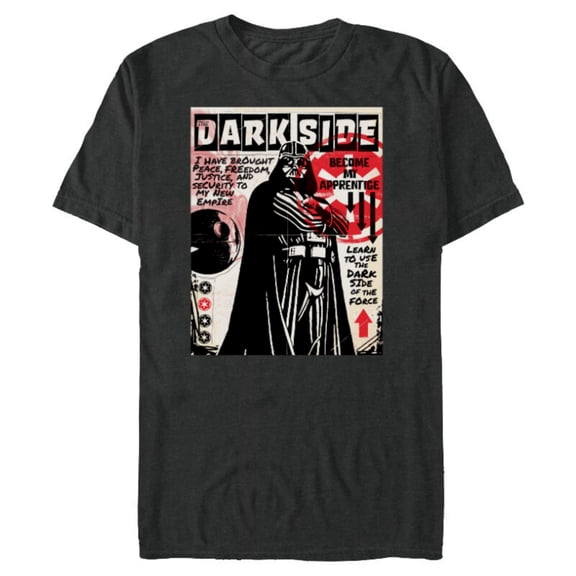 Star Wars Darth Vader Dark Side Apprentice Recruiting Poster - Short Sleeve Blended T-Shirt for Adults - Customized-Dark Heather