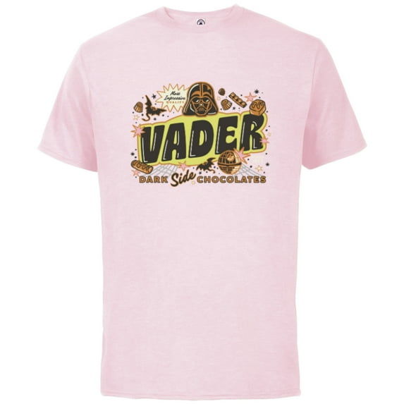 Star Wars Darth Vader Dark Side Chocolates Funny Halloween - Short Sleeve Cotton T-Shirt for Adults - Customized-Soft Pink