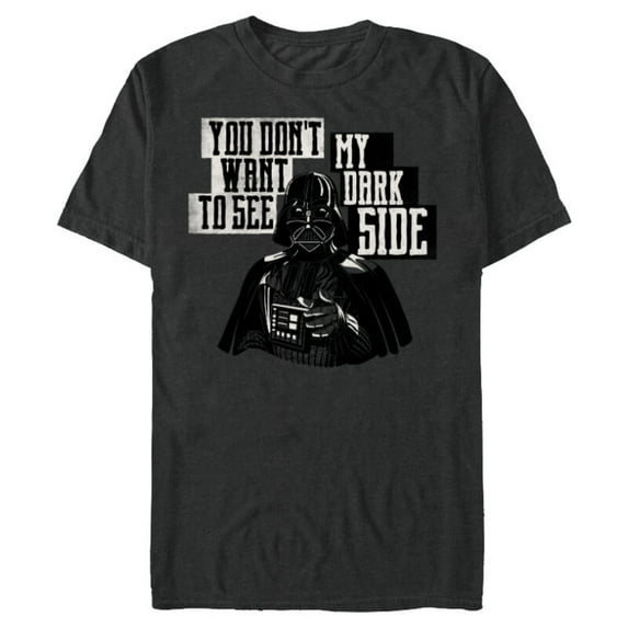 Star Wars Darth Vader Dark Side Funny - Short Sleeve Blended T-Shirt for Adults -Customized-Dark Heather