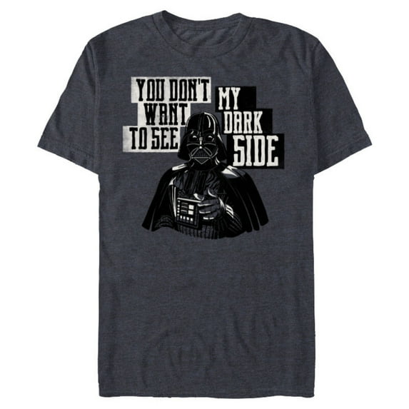 Star Wars Darth Vader Dark Side Funny - Short Sleeve Blended T-Shirt for Adults -Customized-Navy Heather