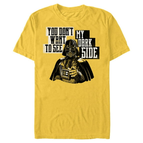 Star Wars Darth Vader Dark Side Funny - Short Sleeve Blended T-Shirt for Adults -Customized-Yellow