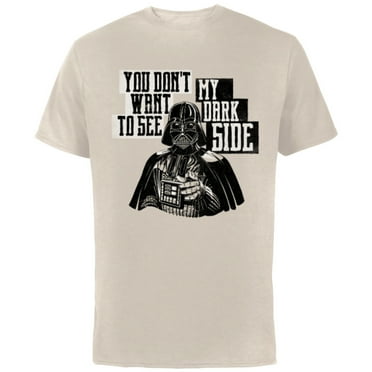 Star Wars Darth Vader Dark Side Funny - Short Sleeve Cotton T-Shirt for Adults- Customized-Natural