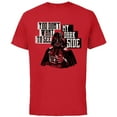 thumbnail image 1 of Star Wars Darth Vader Dark Side Funny - Short Sleeve Cotton T-Shirt for Adults- Customized-Red, 1 of 5