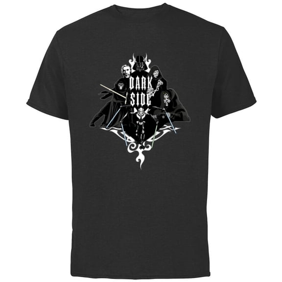 Star Wars Darth Vader Dark Side Galactic Villains Gothic - Short Sleeve Cotton T-Shirt for Adults - Customized-Black