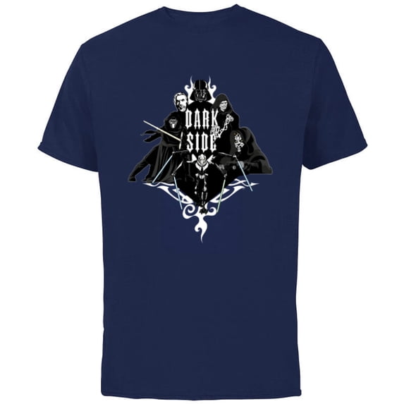Star Wars Darth Vader Dark Side Galactic Villains Gothic - Short Sleeve Cotton T-Shirt for Adults - Customized-Navy