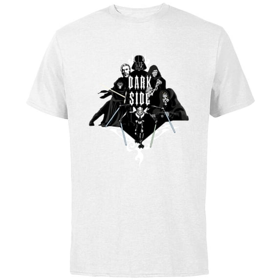 Star Wars Darth Vader Dark Side Galactic Villains Gothic - Short Sleeve Cotton T-Shirt for Adults - Customized-White