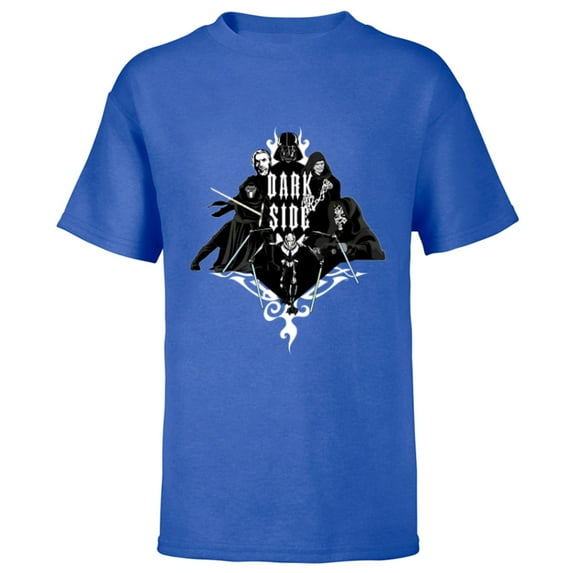 Star Wars Darth Vader Dark Side Galactic Villains Gothic - Short Sleeve T-Shirt for Kids - Customized-Royal