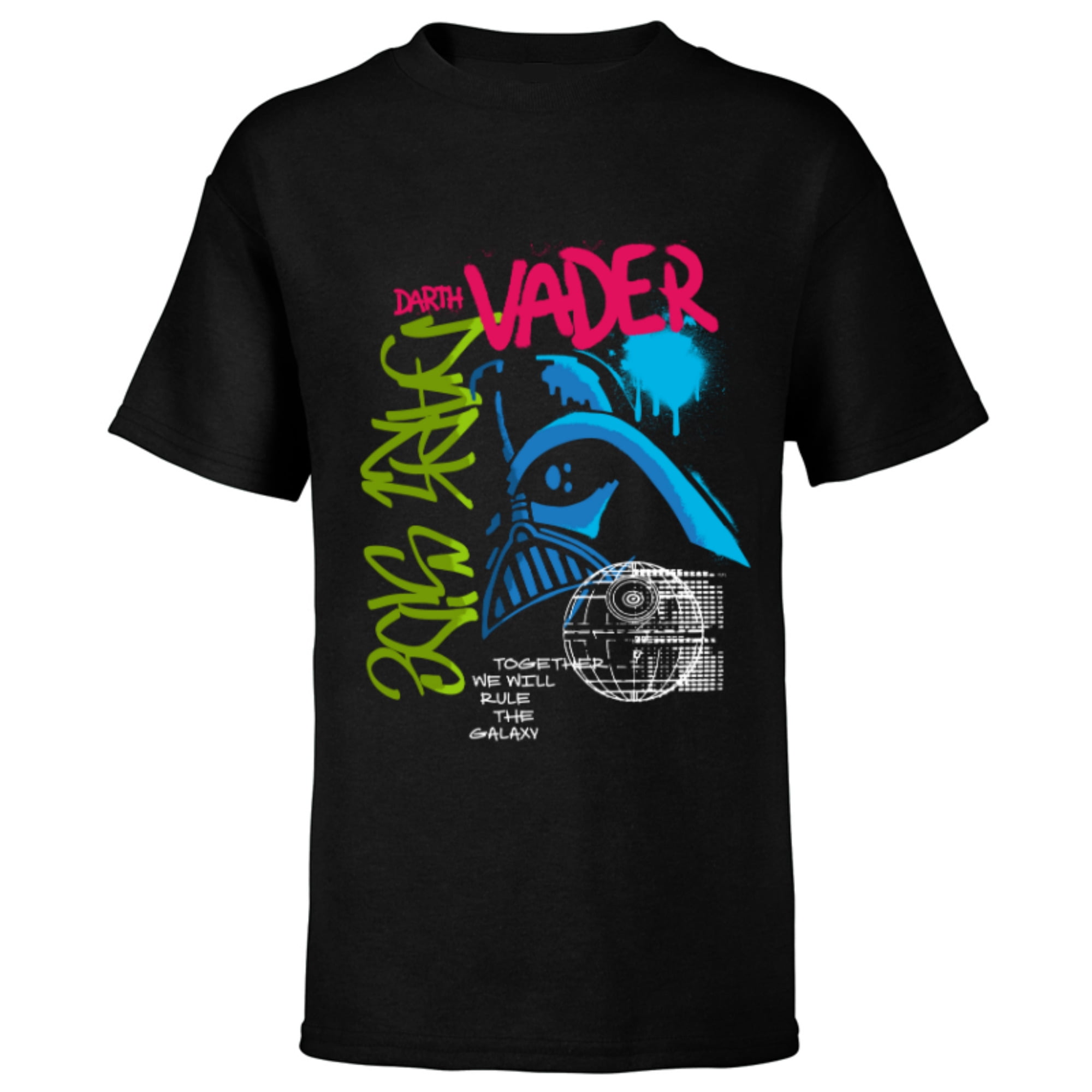 Star Wars Darth Vader Dark Side Neon Street Art - Short Sleeve T-Shirt ...