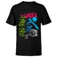 thumbnail image 1 of Star Wars Darth Vader Dark Side Neon Street Art - Short Sleeve T-Shirt for Kids - Customized-Black, 1 of 5