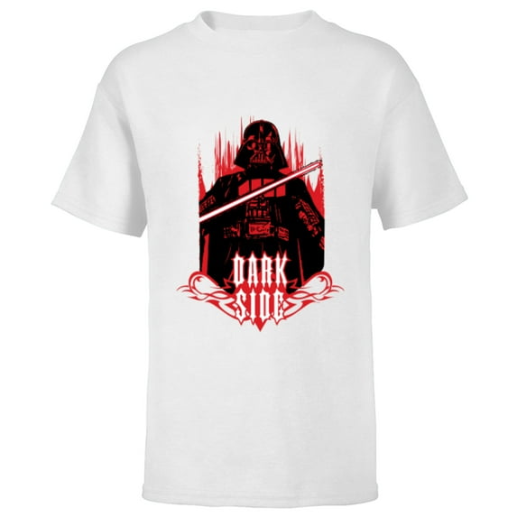 Star Wars Darth Vader Dark Side Villains Tribal Gothic - Short Sleeve T-Shirt for Kids - Customized-White