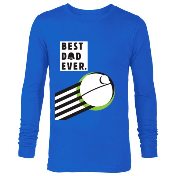 Star Wars Darth Vader Death Star Best Dad Ever - Long Sleeve T-Shirt for Men - Customized-Navy