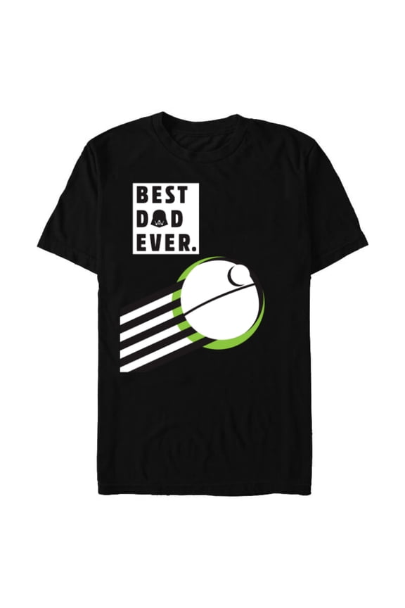 Darth Vader Death Star Best Dad Ever - Short Sleeve Blended T-Shirt for Adults - Customized-Black