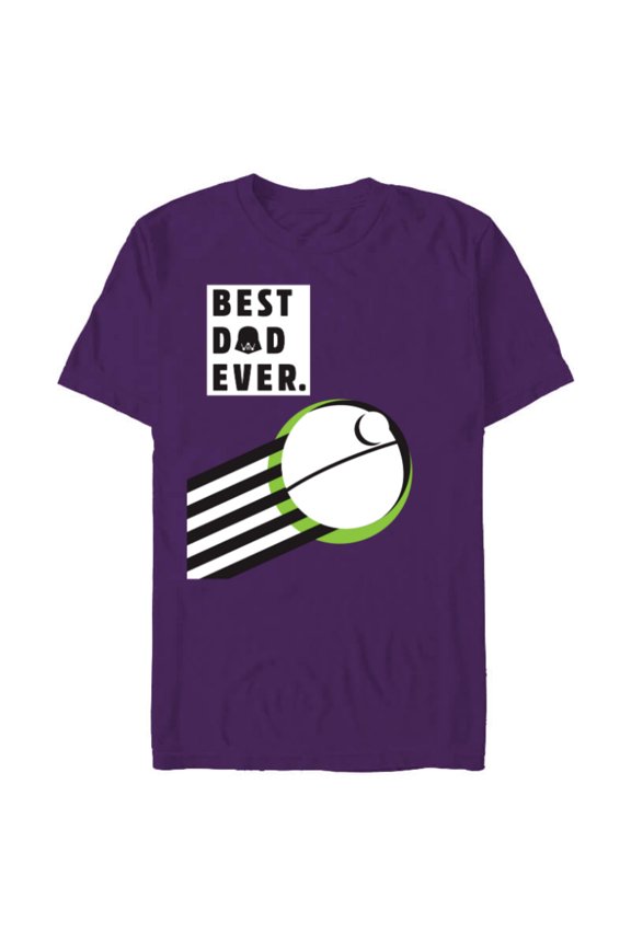 Darth Vader Death Star Best Dad Ever - Short Sleeve Blended T-Shirt for Adults - Customized-Purple