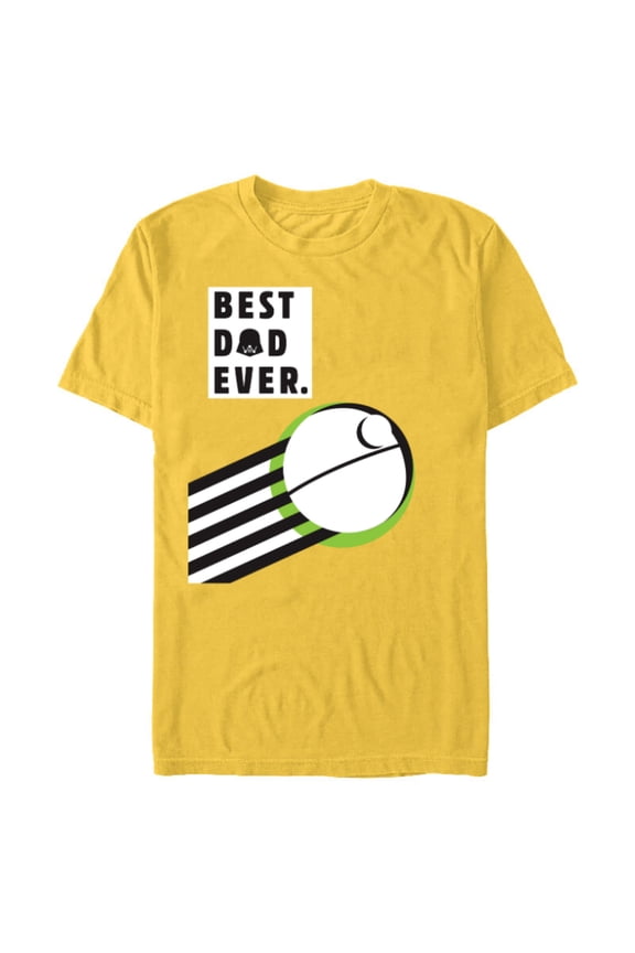 Darth Vader Death Star Best Dad Ever - Short Sleeve Blended T-Shirt for Adults - Customized-Yellow