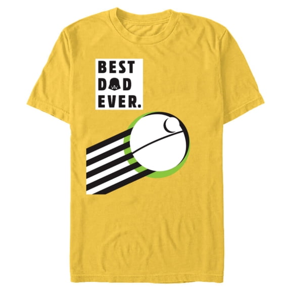 Star Wars Darth Vader Death Star Best Dad Ever - Short Sleeve Blended T-Shirt for Adults - Customized-Yellow