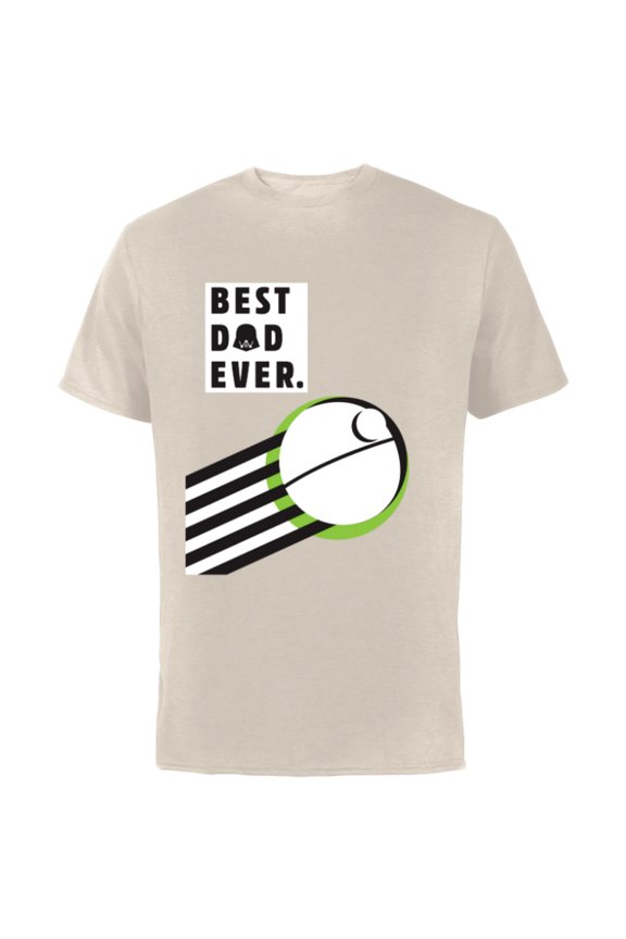 Darth Vader Death Star Best Dad Ever - Short Sleeve Cotton T-Shirt for Adults - Customized-Natural