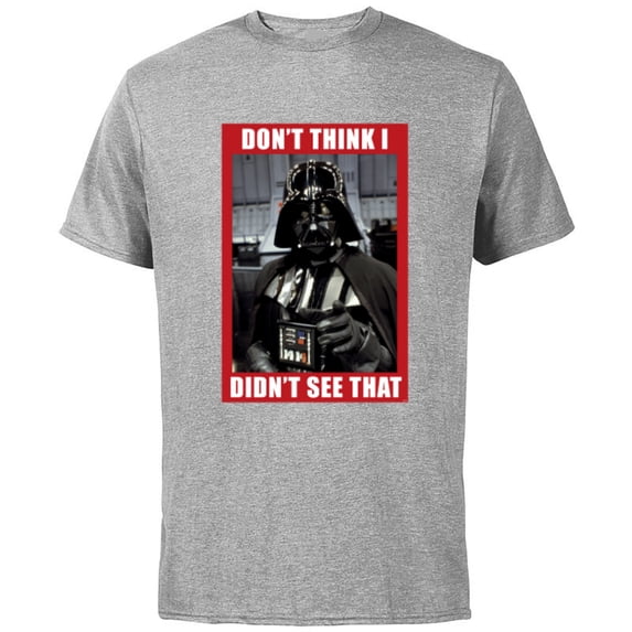 Star Wars Darth Vader Don’t Think I Didn’t See That Funny - Short Sleeve Cotton T-Shirt for Adults - Customized-Athletic Heather