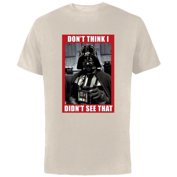 Star Wars Darth Vader Don’t Think I Didn’t See That Funny - Short Sleeve Cotton T-Shirt for Adults - Customized-Natural