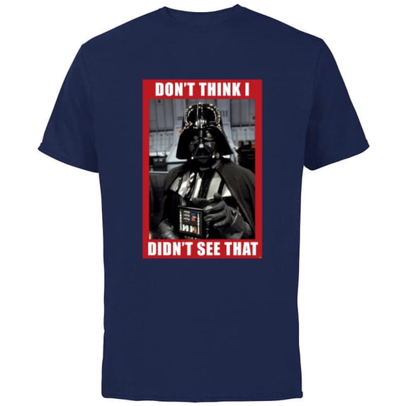 Star Wars Darth Vader Don’t Think I Didn’t See That Funny - Short Sleeve Cotton T-Shirt for Adults - Customized-Navy
