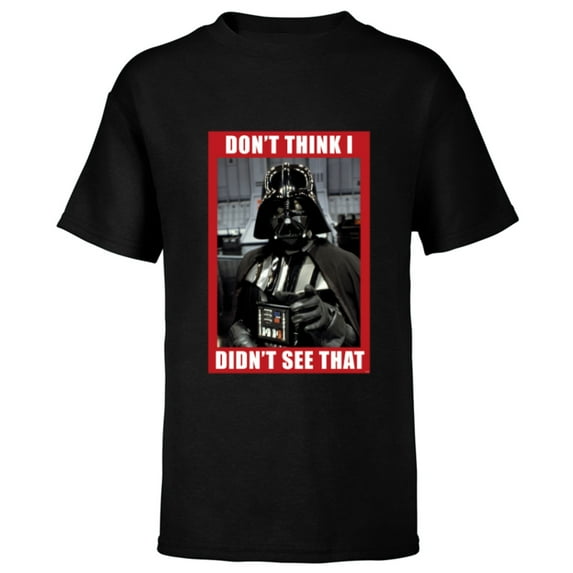 Star Wars Darth Vader Don’t Think I Didn’t See That Funny - Short Sleeve T-Shirt for Kids - Customized-Black