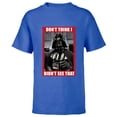thumbnail image 1 of Star Wars Darth Vader Don’t Think I Didn’t See That Funny - Short Sleeve T-Shirt for Kids - Customized-Royal, 1 of 5