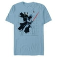 thumbnail image 1 of Star Wars Darth Vader Dynamic Grid Sketch - Short Sleeve Blended T-Shirt for Adults - Customized-Ocean Blue, 1 of 5