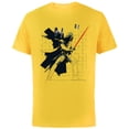 thumbnail image 1 of Star Wars Darth Vader Dynamic Grid Sketch - Short Sleeve Cotton T-Shirt for Adults - Customized-Yellow, 1 of 5
