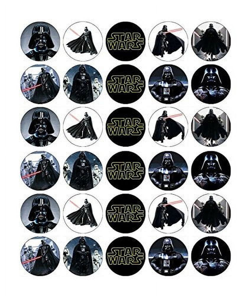 Star Wars Darth Vader Edible Cupcake Toppers Image - Walmart.com