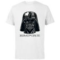 thumbnail image 1 of Star Wars Darth Vader Empire Mask and Helmet - Short Sleeve Cotton T-Shirt for Adults - Customized-White, 1 of 5